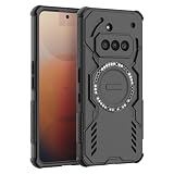 LVVFEI Cover Magnetica per Nothing Phone (3a) 6,77 Pollici, Compatibile con MagSafe, Custodia Magnetica per Nothing Phone 3A con design Antiurto e Fori di Ventilazione - Nero