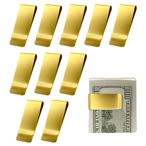 10-Pack Metal Money Clips, Slim Money Clips, Cash Clip Men, Simple and Compact, Ultra-Thin Design, Stable Storage, Suitable for Cash and Credit Cards