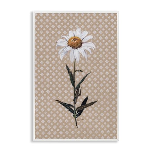 Impression giclée marguerite Stupell Industries motif blanc géométrique 45,7 x 30,5 cm