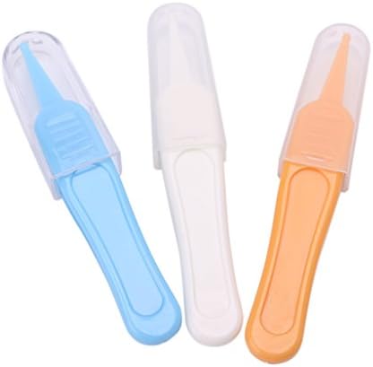 Tebatu Baby Care Ear Nose Navel Cleaning Tweezers Safety Forceps Plastic Cleaner Clip