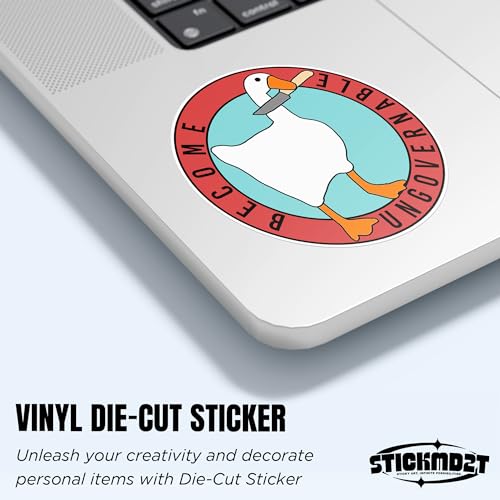 (3Pcs) Become Ungovernable Goose Sticker with Knife Anarchist Funny 2\" Waterproof Vinyl Decal Sticker Laptop, Water Bottles, Phone, Kindle Merchandise Decor Decal Gifts 2 Inches