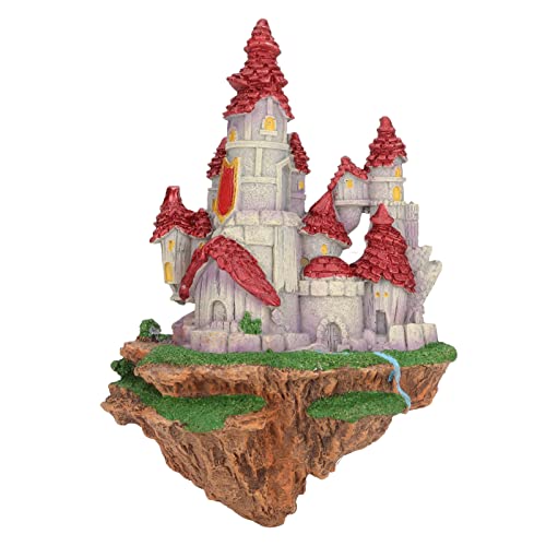 Womamaxsc Castillo de simulación decoración de Acuario, Castillo de Resina para pecera con Ventosa, Castillo subacuático de Colores Brillantes para Agua Dulce y Agua de mar, Material sin