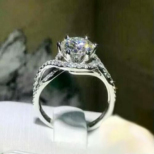 Gorgeous Cubic Zircon 925 Silver Filled Rings Women Wedding Jewelry Sz 6-10-73