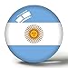 Hqiyaols Souvenir Bandera Nacional Argentina imán de Nevera 3D imanes de Nevera círculo de Cristal Pegatina Recuerdo colección Viaje Regalo