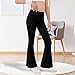 Teen Girls Flare Leggings Bell-Bottom High Waist Stretchy Yoga Tight Pants Kids Thermal Active (Black, 4-5 Years)