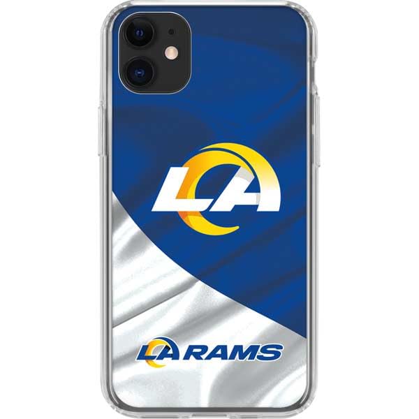 Skinit Clear Phone Case Compatible with iPhone 11 - Officially Licensed NFL Los Angeles Rams Design