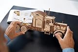 UGEARS Zestaw do budowy ciężarówki – ciężki samochód ciężarowy – model z drewna "zrób to sam" – wyjątkowy pomysł na prezent – samochód ciężarowy z kabiną kierowcy – przyjazna dla środowiska sklejka – nie wymaga kleju