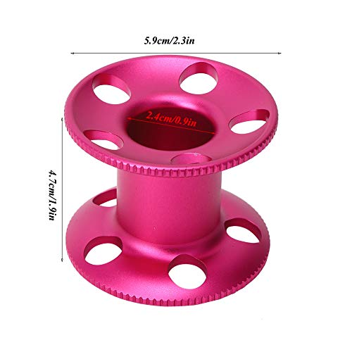 so Aluminum Alloy Diving Spool Reel Guideline Underwater Finger Spool Reel for Freediving Snorkeling (Red) Diving b08136crt5 by Keenso - Image 2