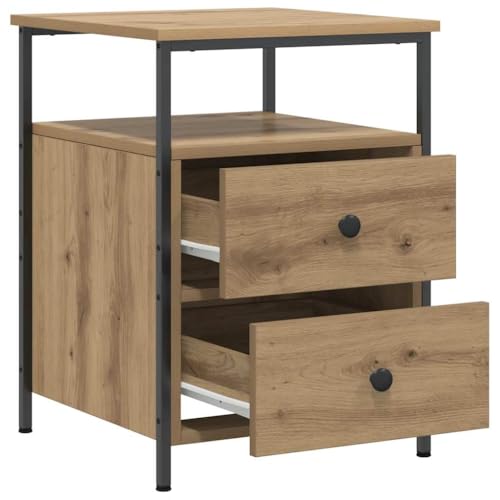 Table de chevet en chêne compacte pour optimiser le rangement des petits espaces - 8