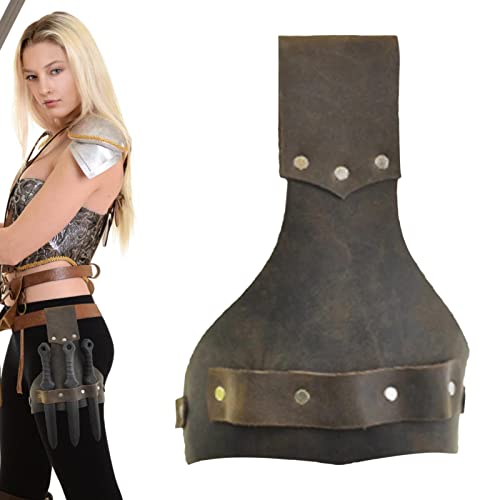 Amesor Daggers Scabbard Frog - Medieval PU Leather Frog Holder Rapier - PU Leather Frog Holster for Fantasy, Historical, Cosplay