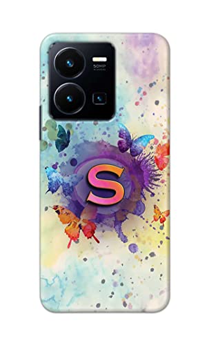 Image of PRINTFIDAA� Printed Hard Back Cover Case for Vivo Y22 Back Cover (Alphabet S) -2808