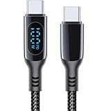 MINSLIS DC01 USB Type C ケーブル 100W/5A PD対応 Type-C to Type-C 急速充電 出力スクリーン表示 ナイロン編み タイプc 充電コード iPhone 16/15/15 Pro/15 Plus/15 Pro Max, MacBook Air/Pro 13'', iPad Mini 6/Pro/Air, Switch等USB-C機種対応 (1m)