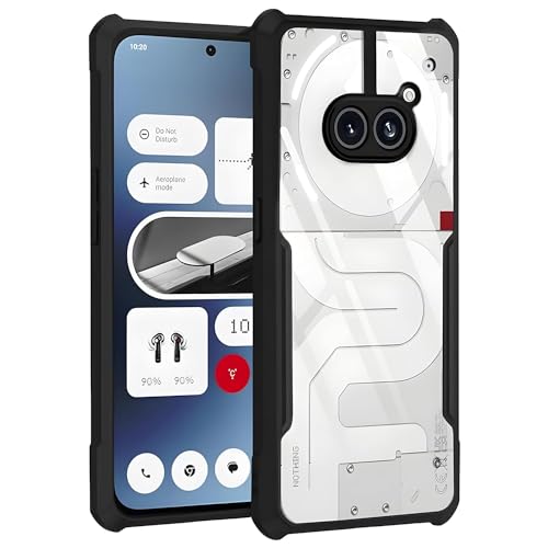 Amazon Brand - Solimo Shockproof Clear Back Cover for Nothing Phone 2a 5G | 360 Degree Protection | Nothing Phone 2a 5G Back Cover Case (PC & TPU, Black Bumper) (B0D2PCZ4SB) Amazon Price History, Amazon Price Tracker
