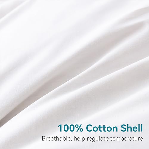 Wenersi Premium Goose Feathers Down Pillows,White Queen Pillows Set Of 2,Luxury Hotel Collection Goose Down Pillows,100% Organic Cotton Fabric,Breathable And Skin-Friendly,650 Thread Count thumb #5