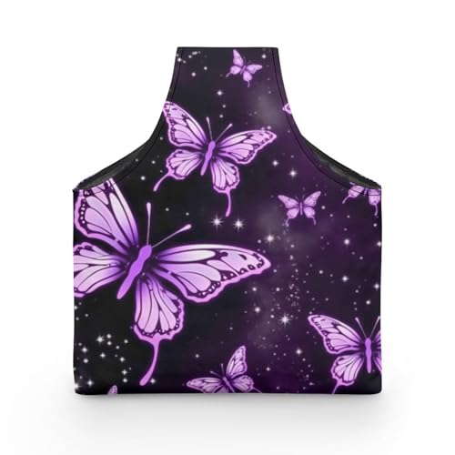 Image of ZUXONGSY Butterfly Yarn Bags for Crocheting Organizer Knitting Bag Yarn Storage Shelves Yarn Project Bag Travel Crochet Tote Bag,Large