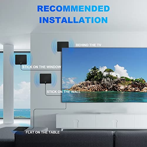 Chaowei Leaf Tv Antenna-Amplified Indoor Digital Hdtv Antenna With Built-In Signal Booster And 16.5 Feet Long Coax Cable And Long Range #TOP4