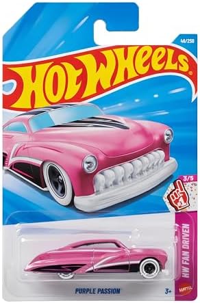 Hot Wheels Purple Passion JJJ17 2026 HW Fan Driven Carrinho Miniatura 1:64 Die-Cast Mattel Colecionável Original Blister Lacrado
