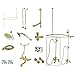 Kingston Brass CCK1142PX Vintage Clawfoot Tub Faucet Package, Polished Brass