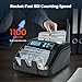 MUNBYN IMC51 Money Counter Machine Count Value, Add+Batch/Add+ Value Mode Bill Counter, UV/MG/IR/MT Detection, USD only Cash Counter,1100 Bills/min, Money Counting Machine with LCD Display (Black)