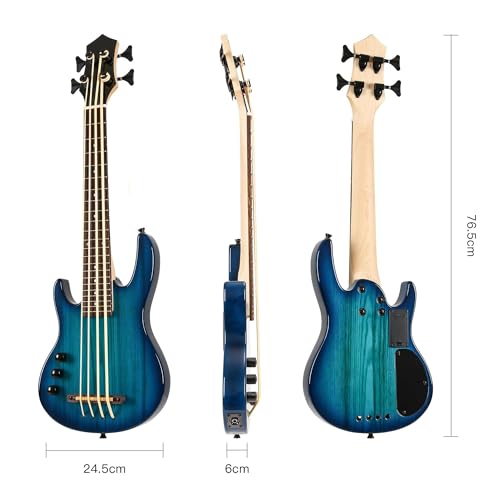 ukulele Strunowy Elektryczny Bas Ukulele Z Torbą Koncertową