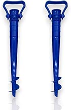 2 pezzi picchetto per ombrellone ancoraggio spiaggia e giardino in plastica colorata colori casuali
