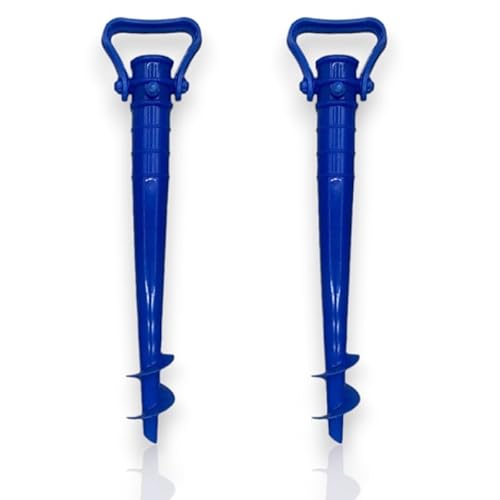 2 pezzi picchetto per ombrellone ancoraggio spiaggia e giardino in plastica colorata colori casuali
