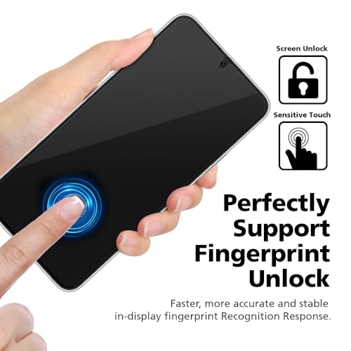 Film protecteur d'écran Samsung S25 Plus 9H anti-rayures et déverrouillage ultra rapide