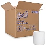Scott Essential High Capacity Hard Roll Paper Towels (01005), White, 1000'/Roll, 6 Paper Towel Rolls/Convenience Case