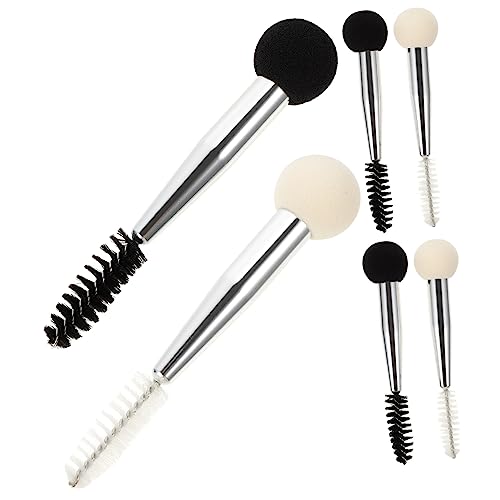 CLISPEED 6Pcs Dual Ended Makeup Sponge Brush Eyebrow Applicator Eyelash Brushes Lightweight Design for Easy Travel for Eye Shadow Eyebrow Makeup Stamping