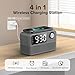 FlyShow 15W Fast Wireless Charger with Bluetooth Speaker and Alarm Clock Radio,4 in1 Wireless Charging Station for iPhone,Android Phones with FM Radio for Bedroom