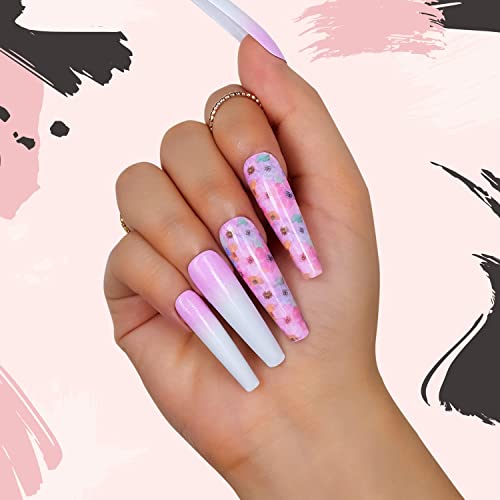 Makartt Nail Foil Nail Art Foil Glue Gel For Foil Stickers Nail Transfer Manicure 15Ml Bundle With Makartt 10 Rolls Nail Art Foil Stickers Mix Flower Nail Foil Transfer Stickers #TOP4