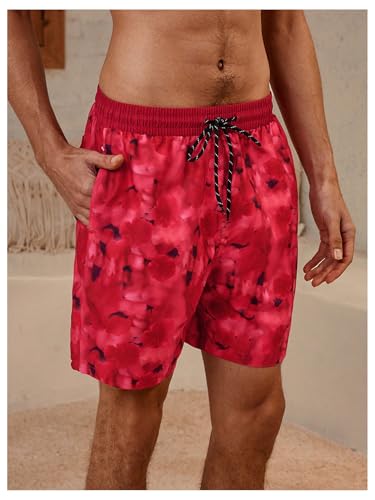 Men's Swim Trunks Tie Dye Hawaiian Beach Swim Shorts Drawstring Waist Board Shorts4