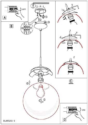 Britalia Satin Nickel & White Opal Glass Globe Shade Modern Pendant Ceiling Light | 25cm Diameter | 1 x ES E27 Lamp Bulb Required (Not Included) | 240 Volts