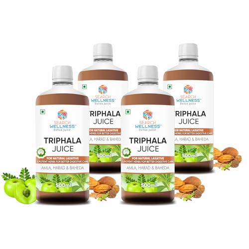 Image of Triphala Juice 500 ML Pack of 4 | Blend With Amla, Harda & Baheda | Support Metabolism | Constipation & Digestive Supplements For Women & Men | Sugar-Free | GMO & BPA Free
