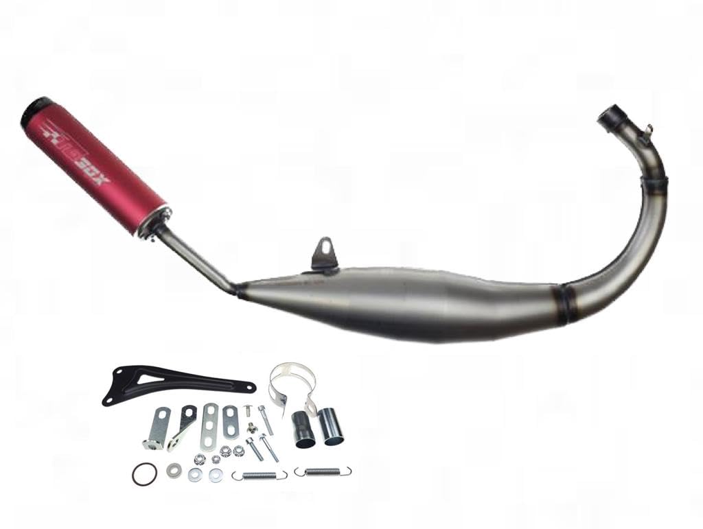 Auspuff Sportauspuff XS-2 – E-geprüft – passend für Rieju MRT, MRX, Beta RR 50 (2005–2012) – Auspuffanlage mit Krümmer + Endschalldämpfer