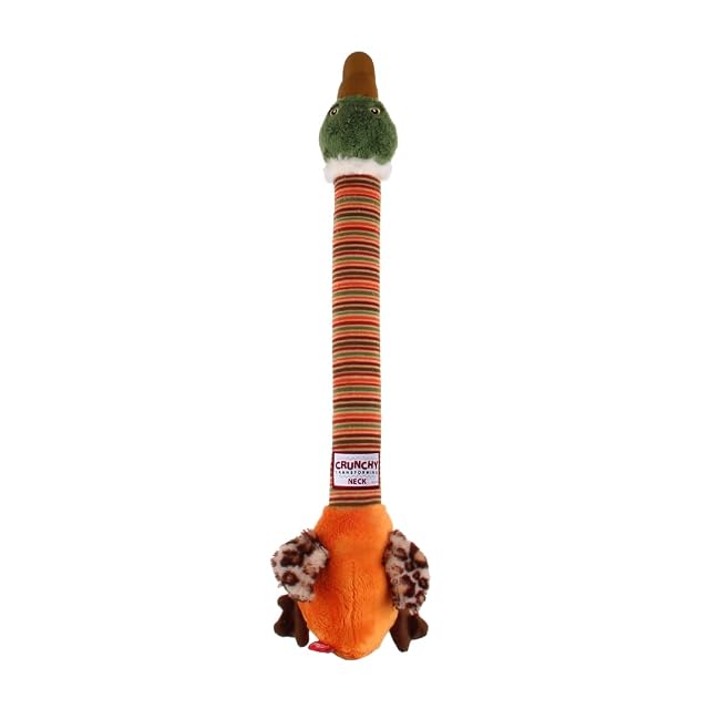 GiGwi Juguete de Perro de Peluche de Cuello Transformador crujiente con Squeaker Interactive Tug-of-War - Pato