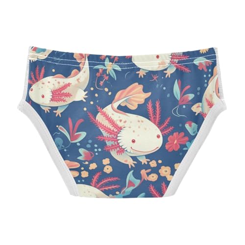 KLL Lovely Axolotl Pattern Boys Toddler Pure Cotton Nighttime Underwear Breathable Children Undies2