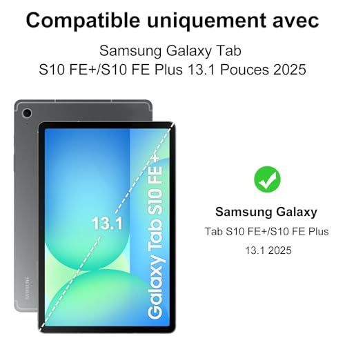 Coque Clavier Samsung Tab S10 FE+ Plus évite la perte du stylet