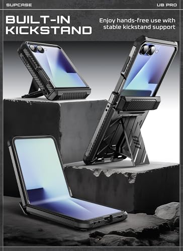 Image of SUPCASE for Samsung Galaxy Z Flip 7 Case with Built-in Kickstand, Black
