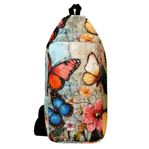 Sac à dos à bandoulière vintage papillon pour vos balades urbaines et sorties estivales
