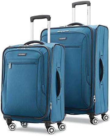 Samsonite Ascella X Softside Expandable Luggage, Teal, 2-Piece Set (21/25), Ascella X Softside Expandable Luggage