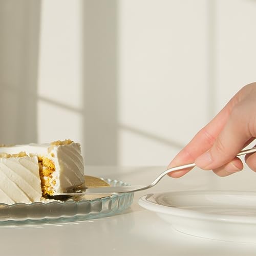 Kucensi Tortenheber Set Edelstahl,2 Stück Kuchenschaufel Edelstahl Poliert Tortenschaufel Kuchenmesser Mit Gezackten Kanten,Tortenmesser Set Für Küchen Restaurants Partys