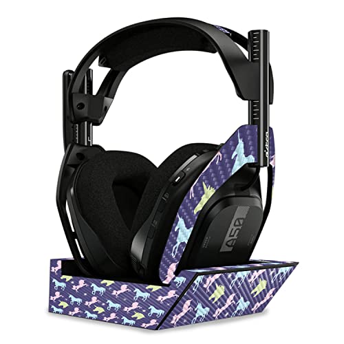 Image of MightySkins Carbon Fiber Skin Compatible with Astro A50 Wireless Headphones + Base Station (Gen 4) - Unicorn Dream | Protective, Durable Textured Carbon Fiber Finish | Easy to Apply | Made in The USA