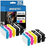 364XL Lot de cartouches d'encre de rechange pour HP 364 XL Deskjet 3520 3070A 3524 3522 OfficeJet 4620 4622 Photosmart 5520 5510 5515 5524 6520 Noir/cyan/magenta/jaune 100  Pac