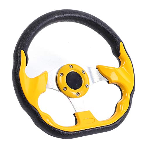 BSTiltion Volant de Sport de Voiture en Aluminium PVC 12,5 Pouces, Anti-usure, Confortable, amélioré pour Accessoire modifié de Voiture – vue 3