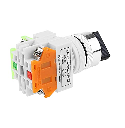 Interrupteur rotatif 22 mm LAY37 2NO à manche long pour commande industrielle 660V - 5