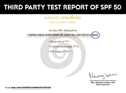 L'SENSA Sunscreen SPF 50 P+++, (Pack of 2) 6hr Sun Protection & Waterproof, Made with Korean Technology, Free from Oxybenzone, For Oily, Sensitive... - Image 6