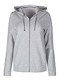 Skiny Damen Jacke Pyjamaoberteil, stone grey melange, 44