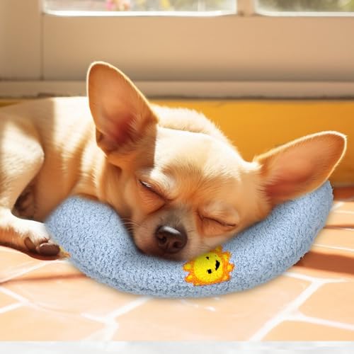 Larrel Beruhigungskissen für Hunde, 22 * 26cm Angstlinderungskissen für Hunde Superweicher Hochdichtes Beruhigungskissen katzenminze Kissen zum Schlafen Ausruhen zur Gelenkentlastung für Hunde Katzen