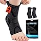 Lusenone 2 Stück Sprunggelenkbandage,Kupfer Bandage Fußgelenk Knöchelbandage für Plantarfasziitis, Achillessehne, Beste Kompressionssocken für Damen/Männer, Orthopädische Fußbandage Rechts/Links, M
